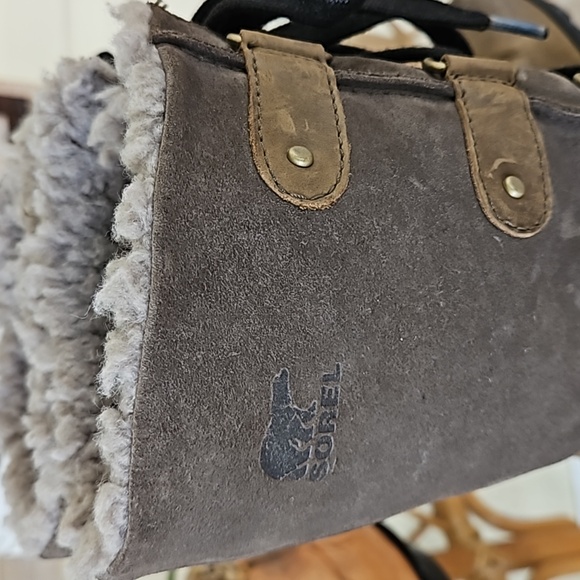 Sorel womens sz 9.5 brown leather lace up winter boots - Picture 5 of 9